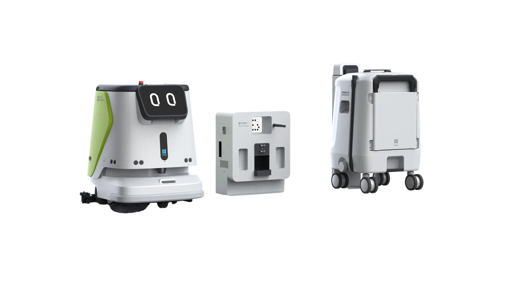 CC1 Roboter mit Wasserstation und mobiler Versorgungseinheit für autonome Nassreinigungssysteme