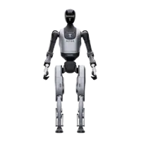 Grauer humanoider Roboter Walker Tienkung steht frontal aufrecht vor transparentem Hintergrund