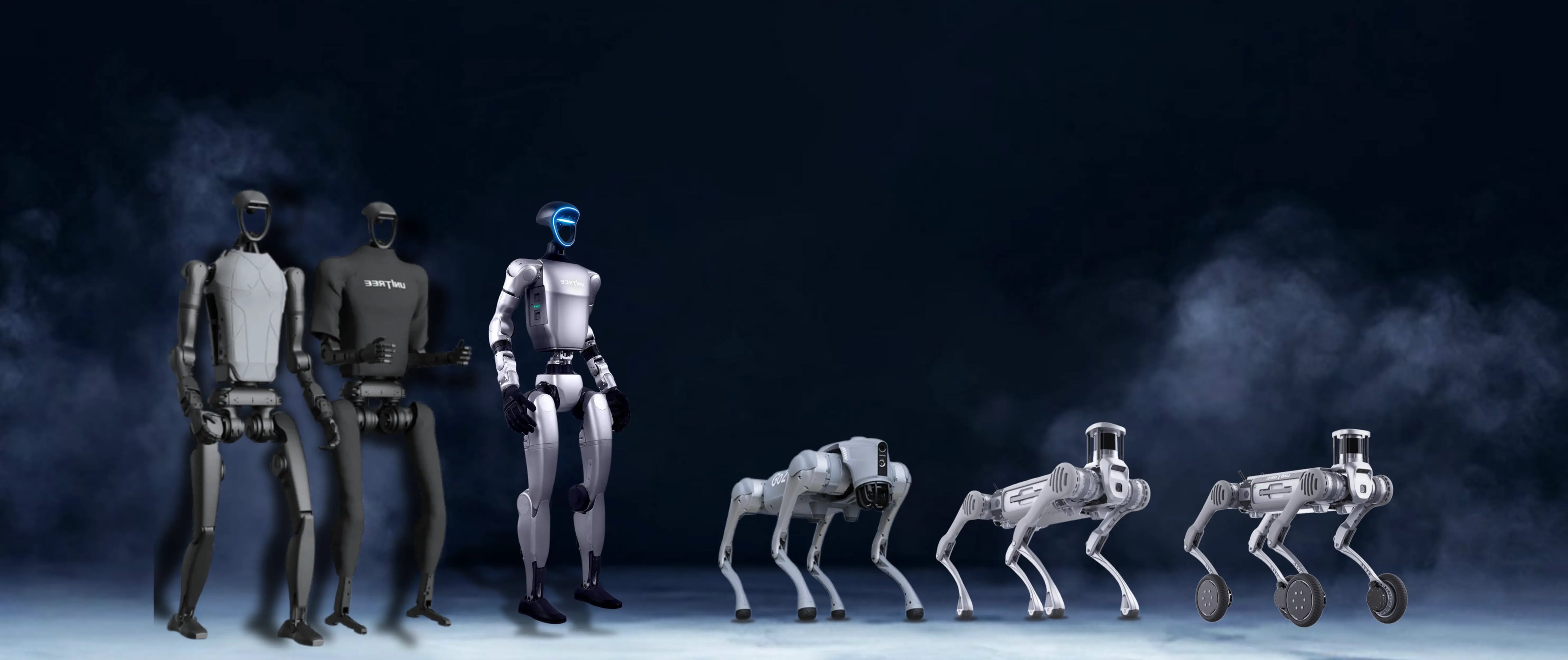 Fortschrittliche humanoide und vierbeinige Roboter von Unitree Robotics für industrielle Anwendungen