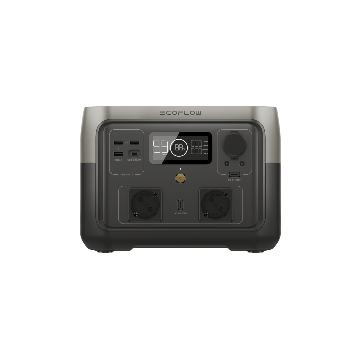 EcoFlow RIVER 2 Max 512 Wh LiFePO4 Powerstation 500 W X-Boost 1000 W Schnellladung TR