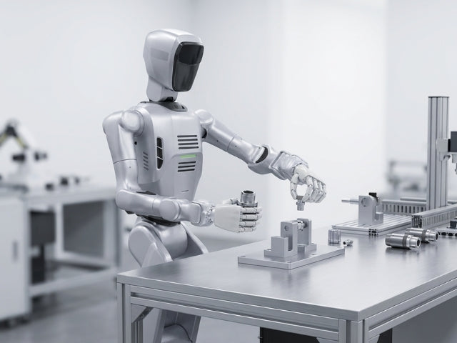 DOBOT ATOM-W bei der präzisen Montage eines industriellen Bauteils
