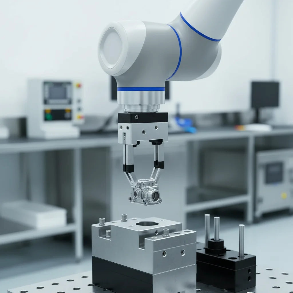 Nahaufnahme der robusten Gelenkstruktur des DOBOT CR5A zur Veranschaulichung der Fertigungsqualität.