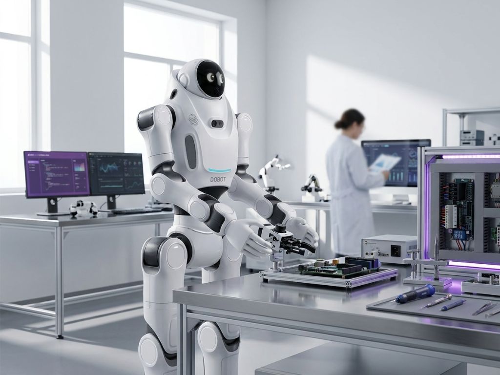 DOBOT LUMO L1 humanoider Roboter im Forschungslabor für Embodied AI und Robotik
