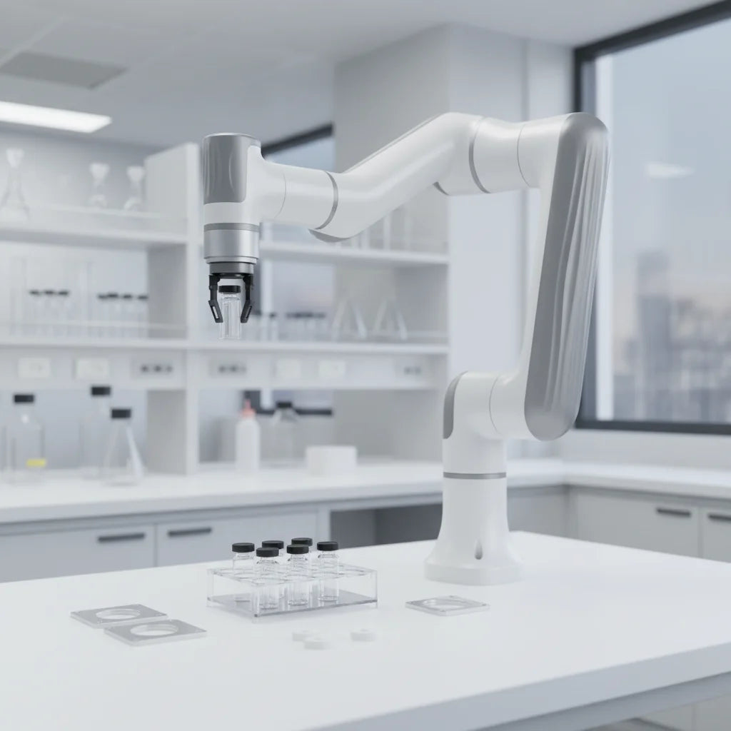 Die stabile und dennoch kompakte Basis des DOBOT Nova 2, geeignet für die Tischmontage.