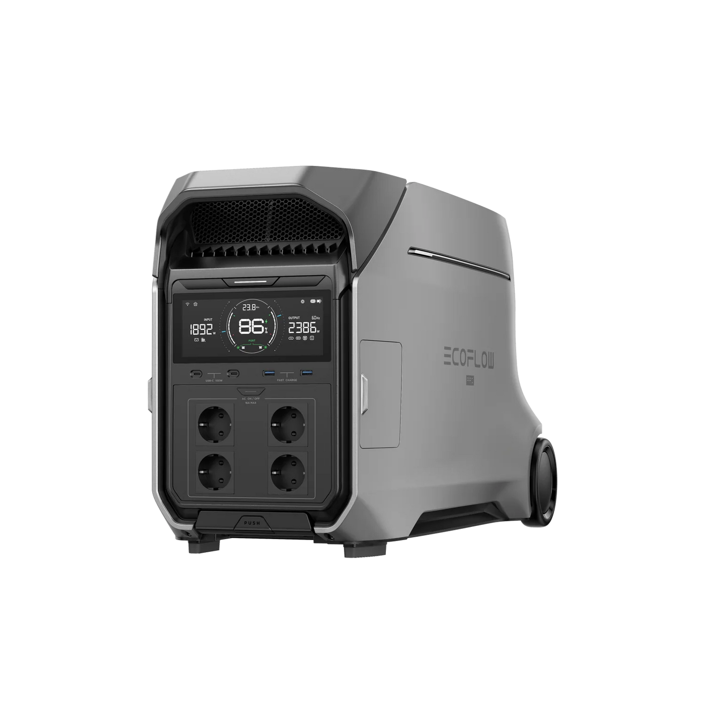 EcoFlow DELTA Pro 3 Powerstation 4096 Wh LiFePO4 4000 W erweiterbar Smart App schwarz TR