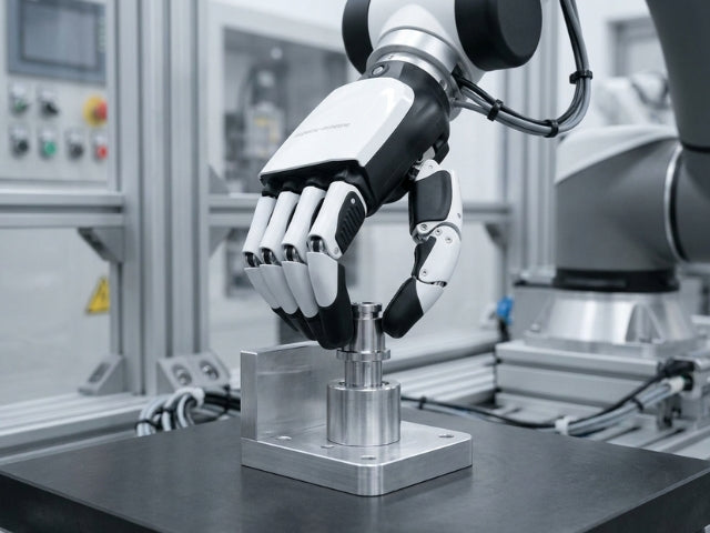 Dextere Roboterhand bei der präzisen Montage eines industriellen Bauteils