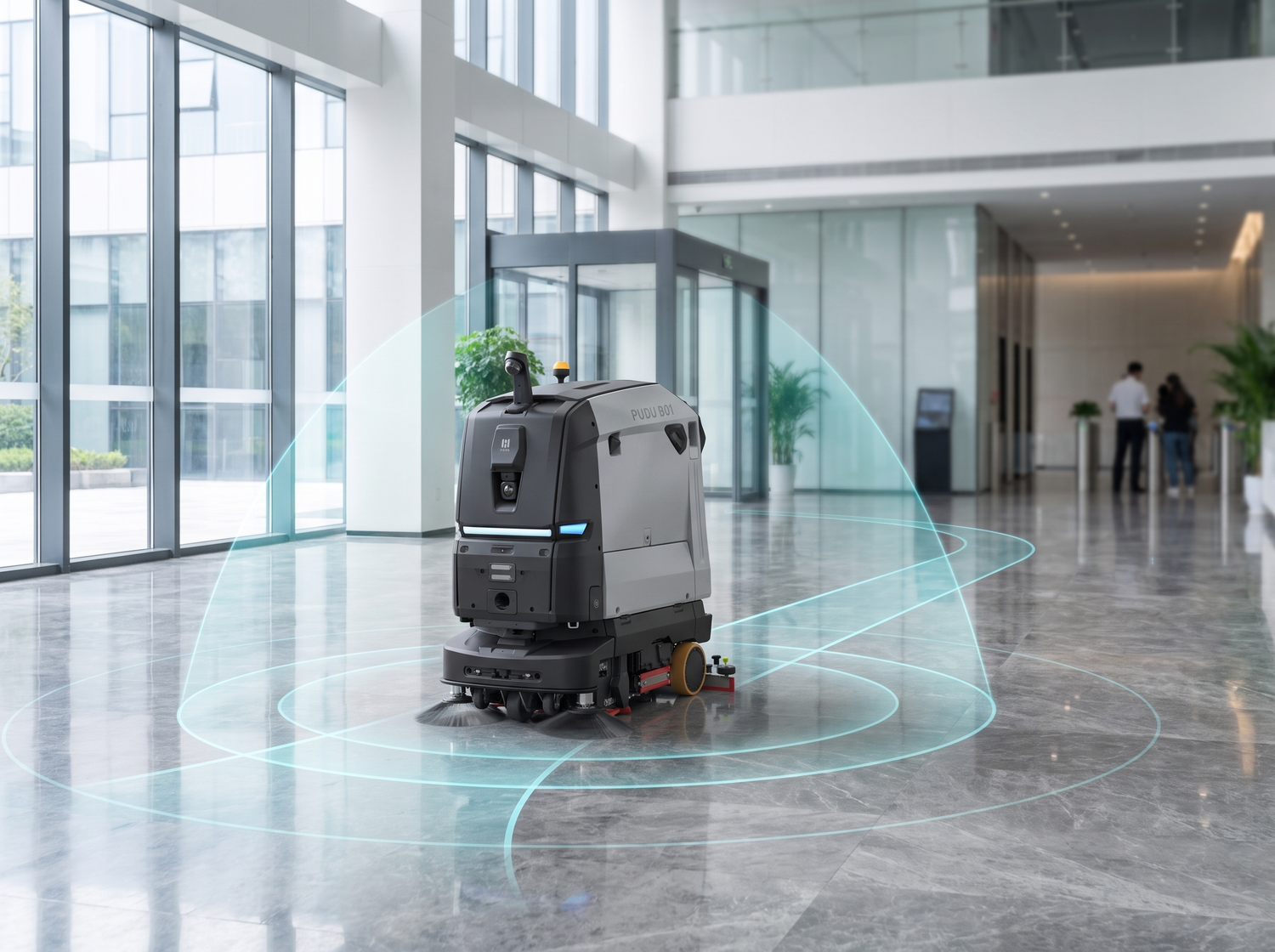 PUDU BG1 Pro Reinigungsroboter mit dynamischer Raumwahrnehmung und Navigation