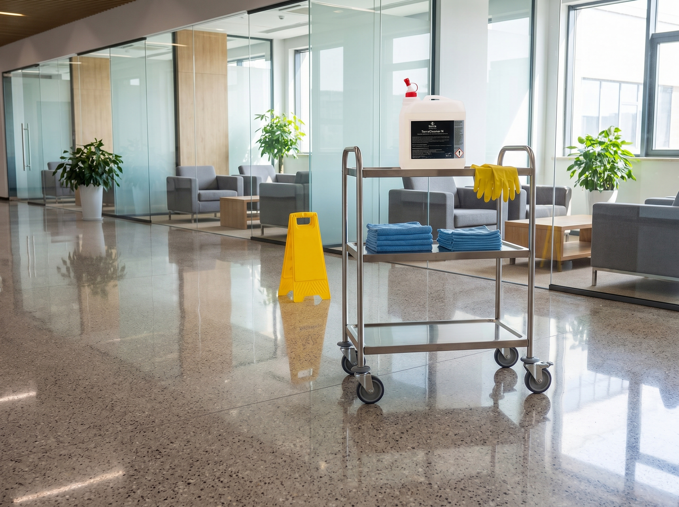 TerraCleaner für Reinigungsroboter in Bürogebäuden und Business Centern