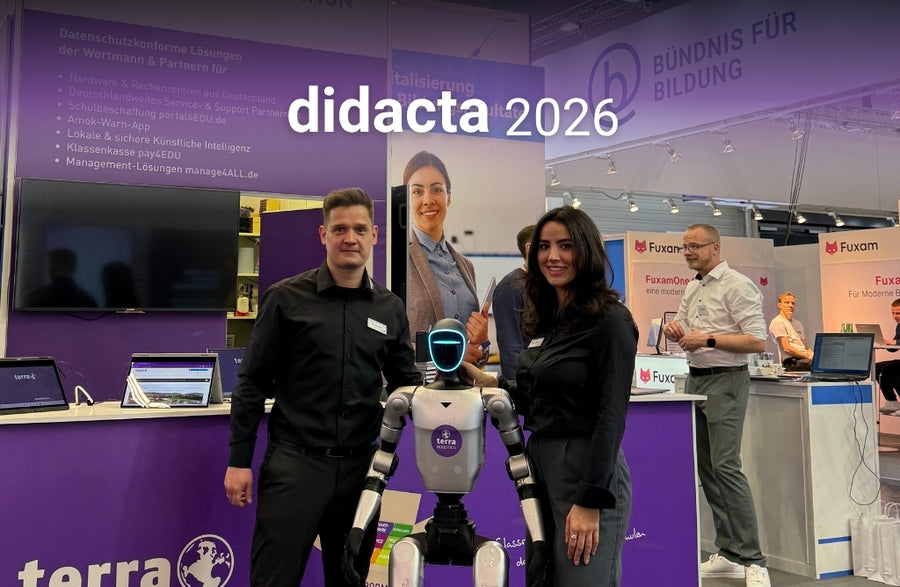 Terra Robotics auf der didacta 2026 mit humanoidem Roboter im Bildungsbereich