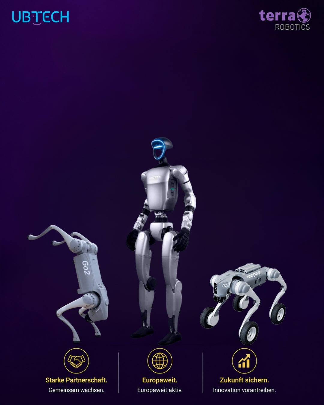 Offizielles UBTECH Zertifikat für Terra Robotics als exklusiver Distributor in Deutschland, Österreich und der Schweiz