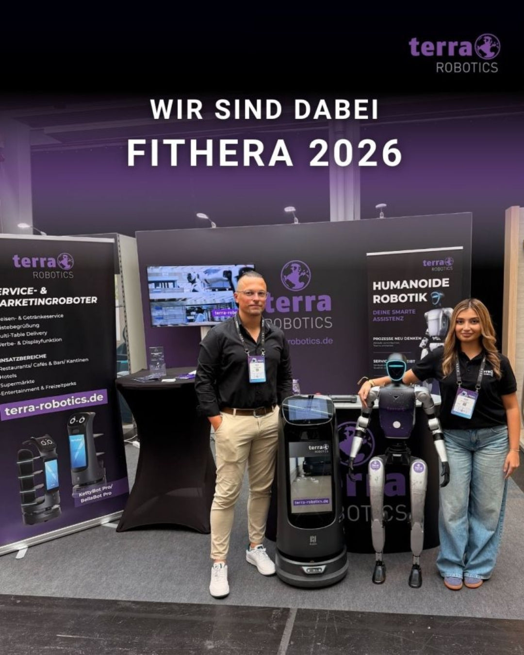 Terra Robotics auf der fithera 2026 mit Unitree G1 und weiteren Robotiklösungen