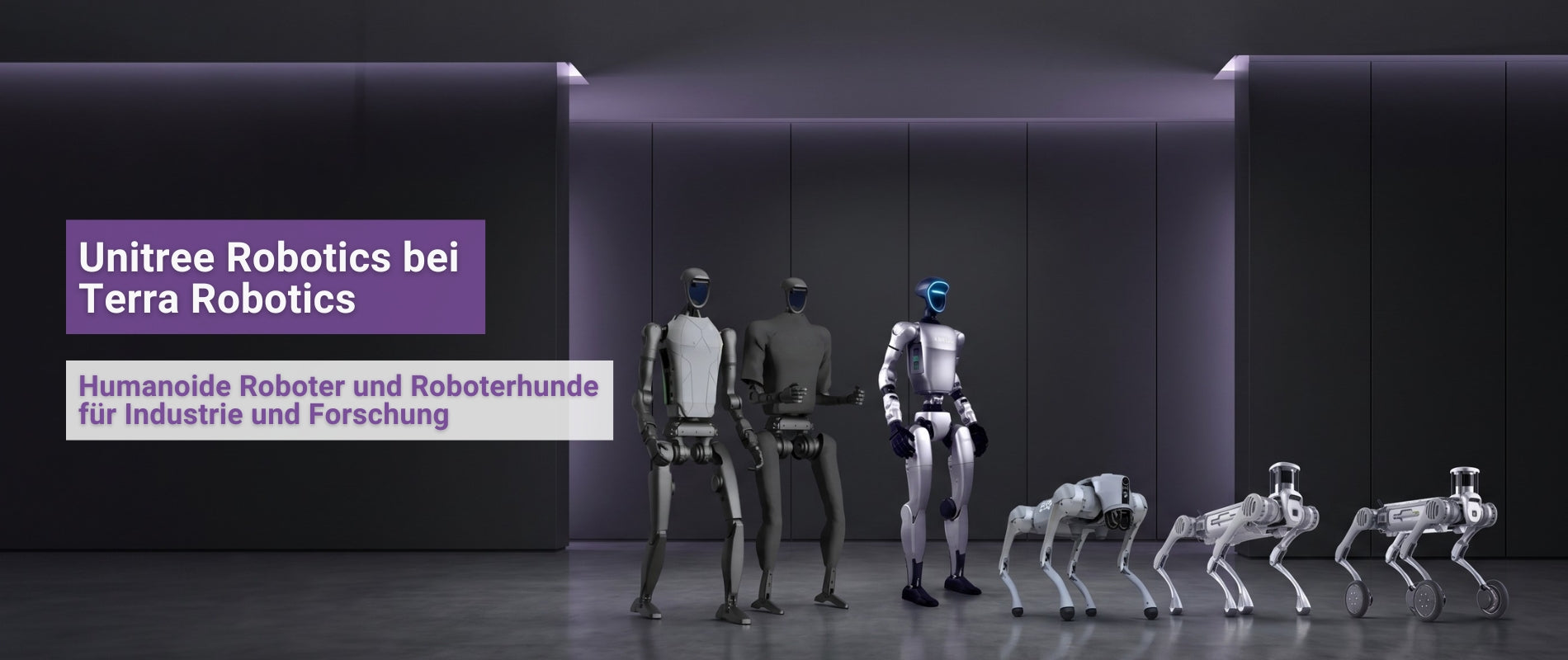 Fortschrittliche humanoide und vierbeinige Roboter von Unitree Robotics für industrielle Anwendungen