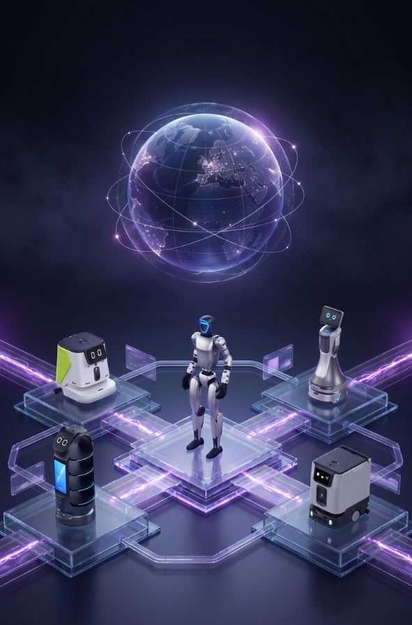 Terra Suite Plattform zur zentralen Vernetzung und Verwaltung verschiedener Roboter mit digitaler Weltkarte und vernetzter Infrastruktur