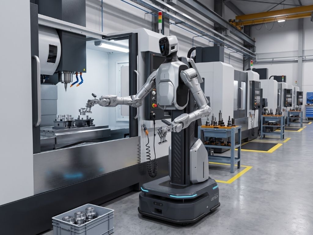 UBTECH Cruzr Y1 bei der automatisierten Maschinenbeschickung