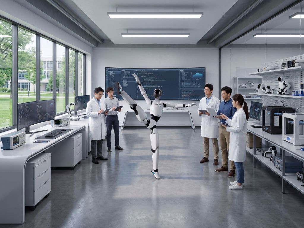 UBTECH Walker C1 in einem Forschungs- und Bildungsumfeld für humanoide Robotik und KI