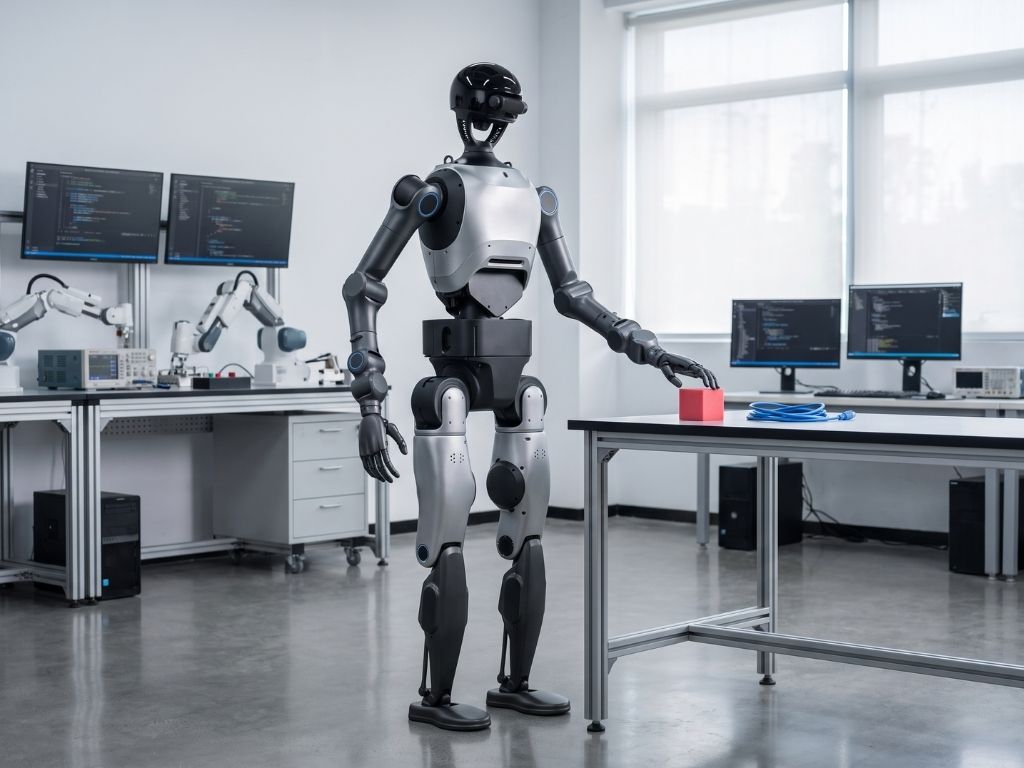 UBTECH Walker Tienkung DEX bei der Forschung an Physical AI und Embodied AI in einem Robotiklabor