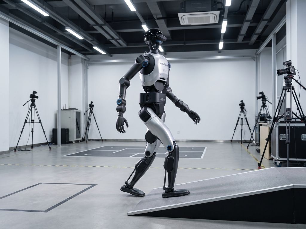 UBTECH Walker Tienkung DEX bei Experimenten zur Ganzkörpersteuerung und humanoiden Lokomotion
