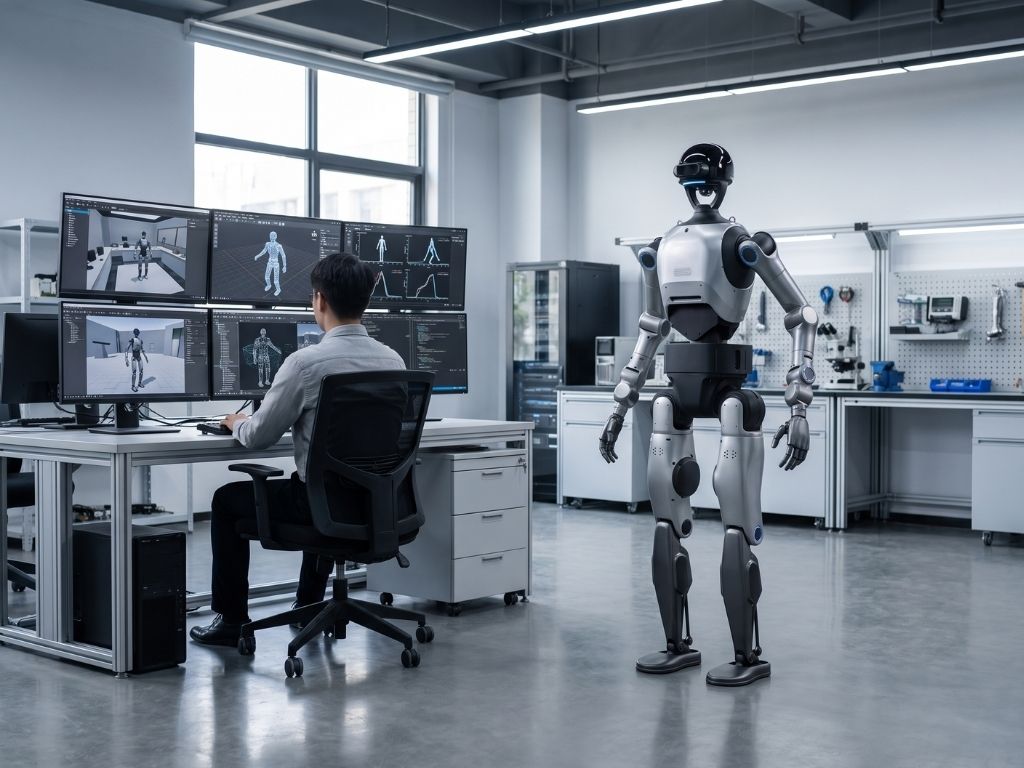 UBTECH Walker Tienkung DEX bei Sim-to-Real Forschung und Robotersimulation mit ROS 2