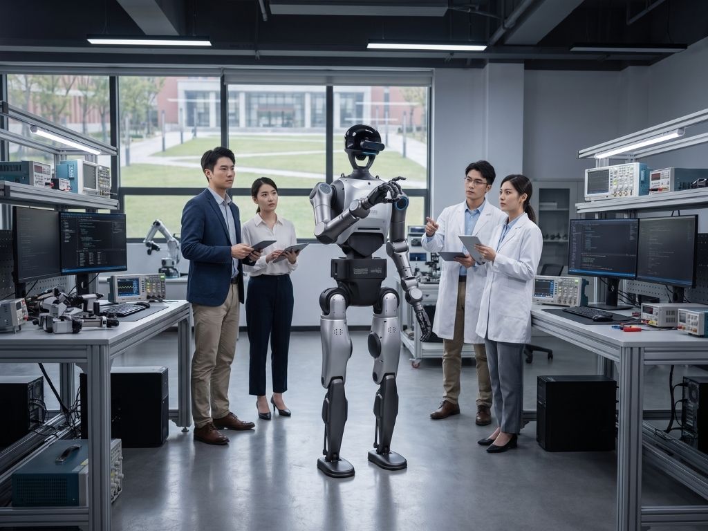 UBTECH Walker Tienkung DEX in einer Hochschule für Robotikforschung und praktische KI-Ausbildung